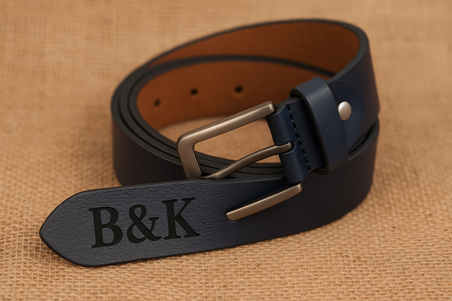 Personalized Leather Belt for Dad – Engraved Message or Initials – Gift for Him Father’s Day Gift Custom Men’s Belt in Brown, Black, or Navy