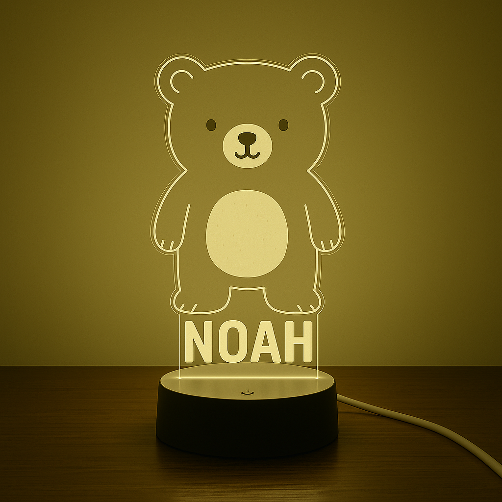 Personalized Night Light with Moon & Stars - Nursery Decor - Custom Name Light Night Gift - Kids Room Decor - Personalized Gifts for Kids