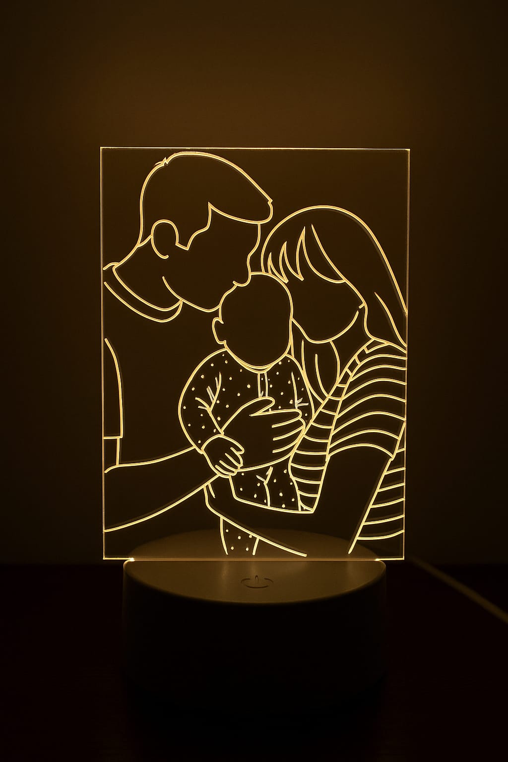 Custom 3D Photo Lamp Personalized Picture Night Light Anniversary Wedding Gift for Couple