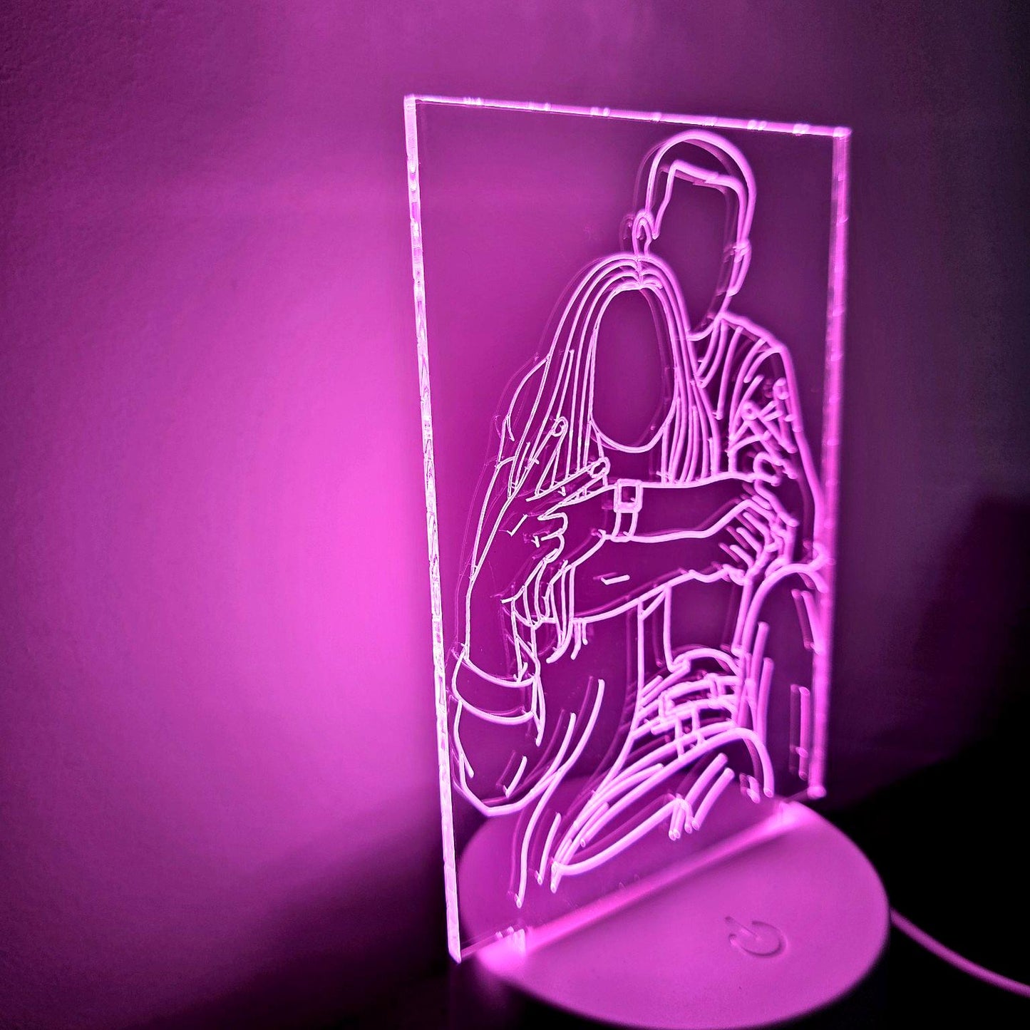 Custom 3D Photo Lamp Personalized Picture Night Light Anniversary Wedding Gift for Couple