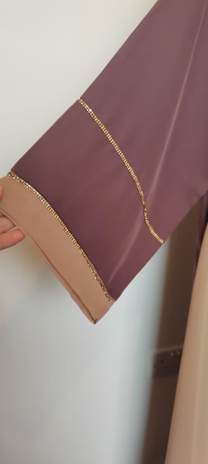 Brown Abaya Muslim dress, close abaya ,kaftan abaya , Long Sleeve Middle East Arabian Robe with Hijab ,Eid Abaya, Hajj Abaya