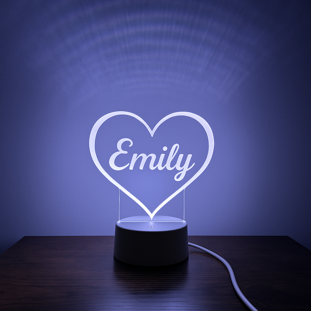 Personalized Night Light with Moon & Stars - Nursery Decor - Custom Name Light Night Gift - Kids Room Decor - Personalized Gifts for Kids