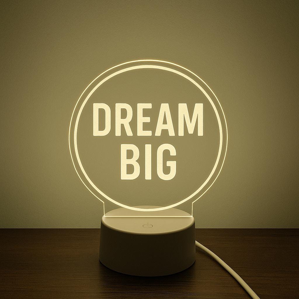 Custom LED Desk Name Plate: Engraved Acrylic Teacher Sign