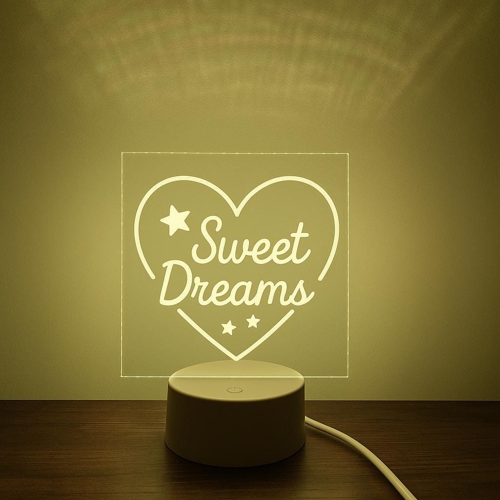 Custom LED Desk Name Plate: Engraved Acrylic Teacher Sign