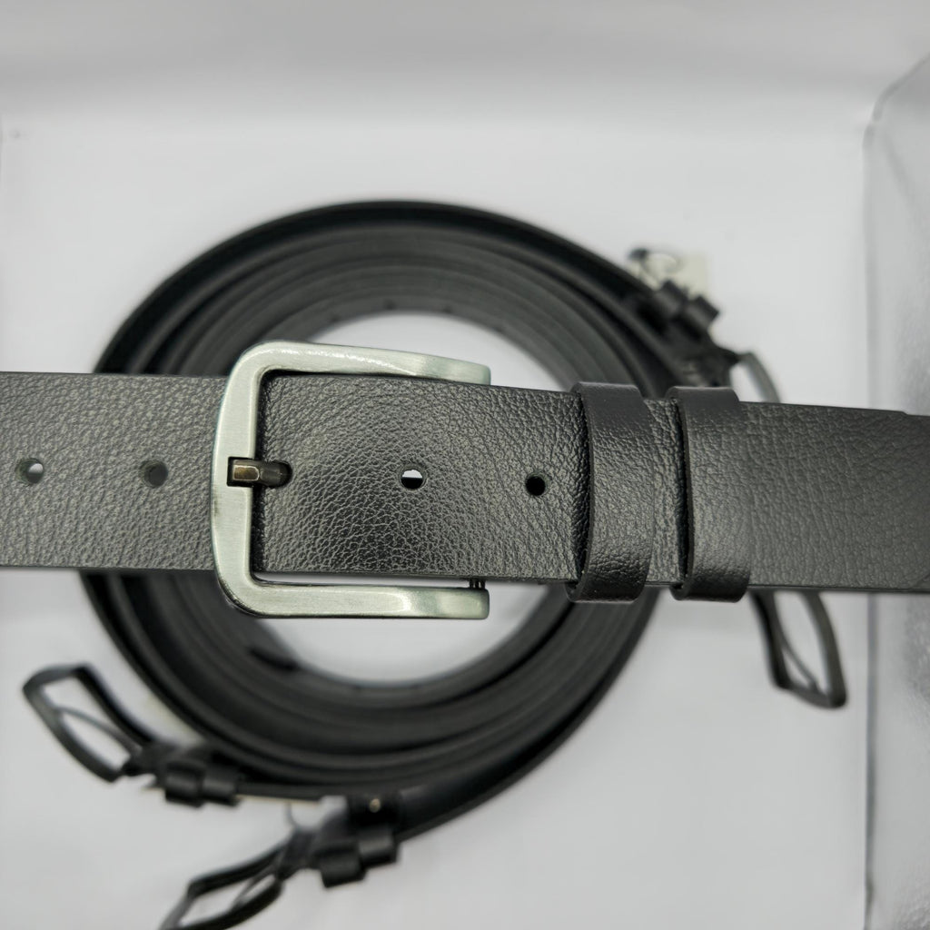 Personalized Black Leather Belt, Custom Engraved Anniversary Gift