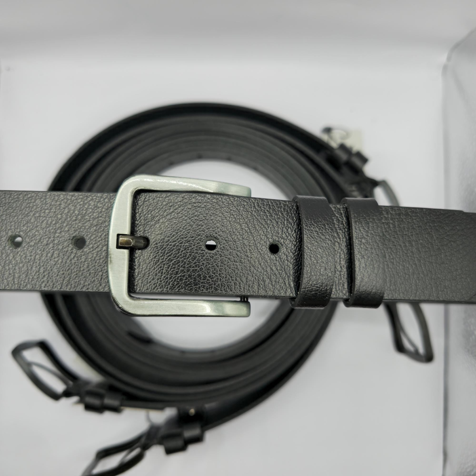 Personalized Black Leather Belt, Custom Engraved Anniversary Gift