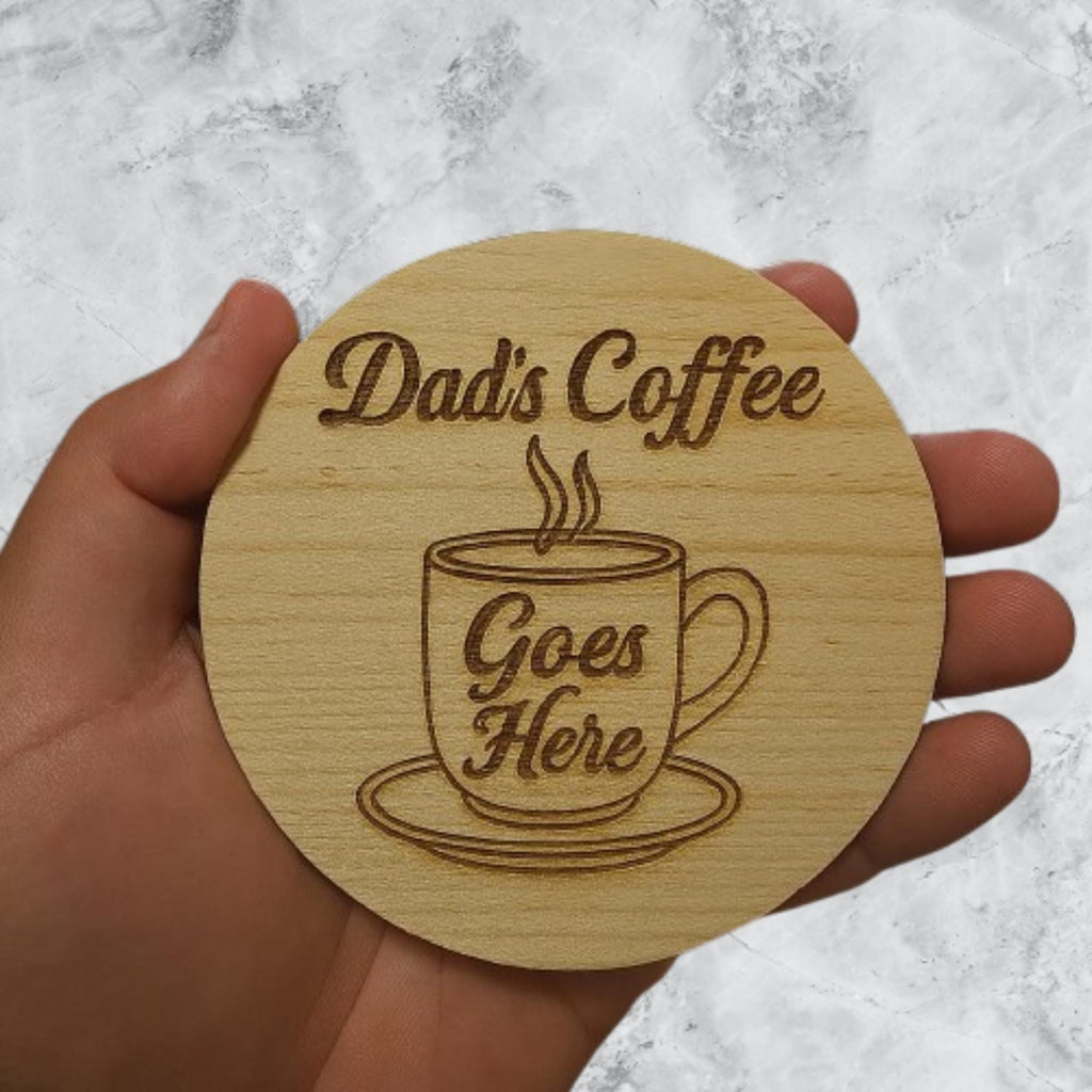 Engraved Wooden Coaster – Personalized Round Design, Housewarming Gift