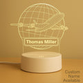 Personalized Airplane LED Night Light: Custom Engraved Acrylic Desk Lamp