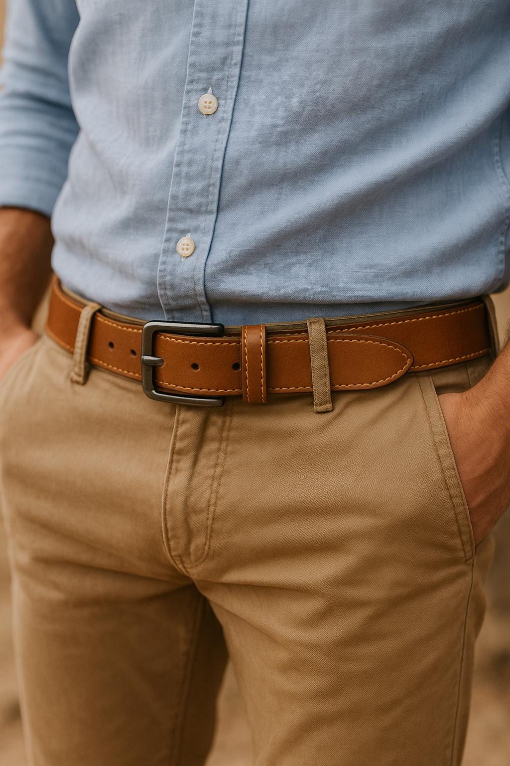Personalized Leather Belt for Husband: Engraved Anniversary Gift