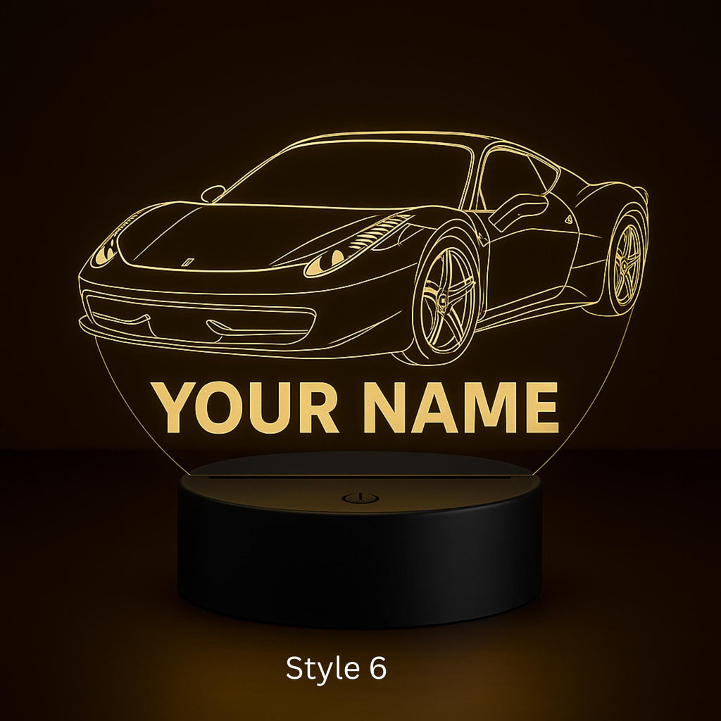 Custom Lamborghini LED Acrylic Lamp – Personalized Sports Car Night Light