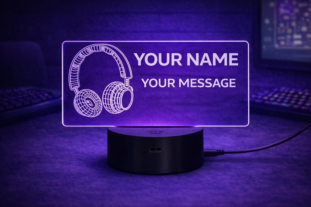 Personalized Gamer LED Night Light | Gaming Room Decor