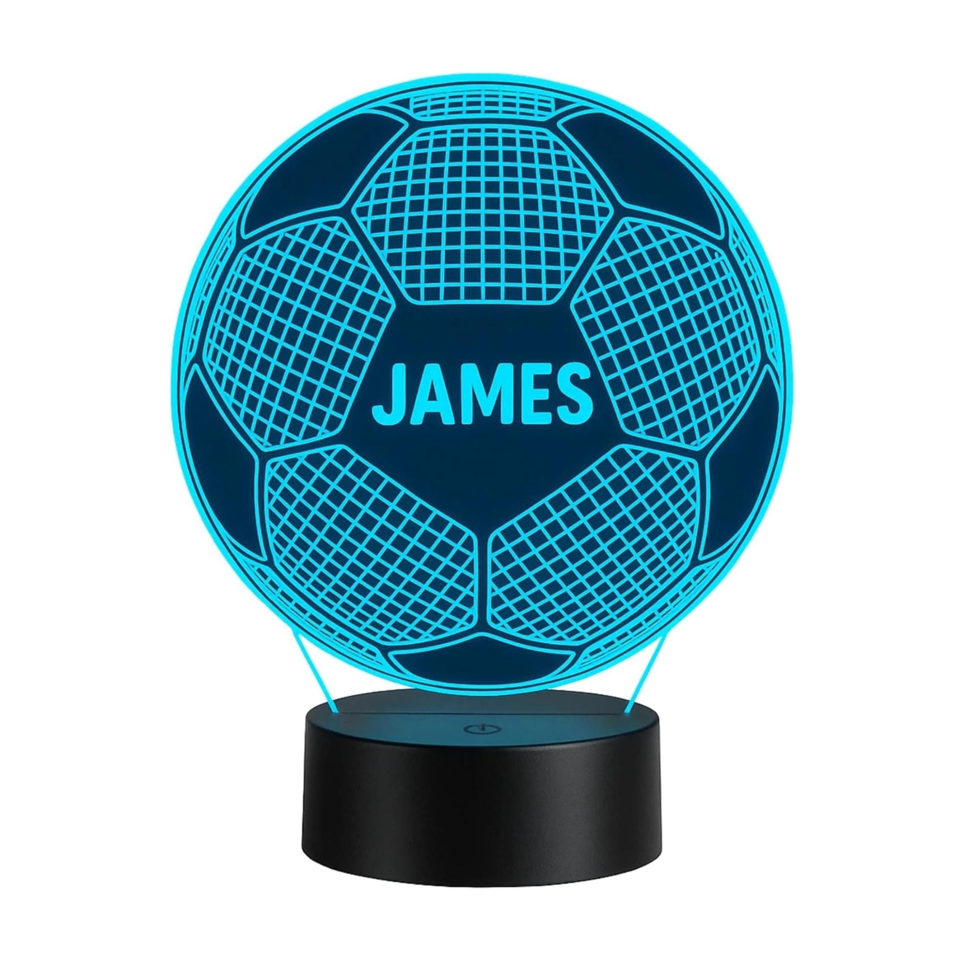 Personalised Football Night Light, Custom Name LED Lamp, Bedroom Decor