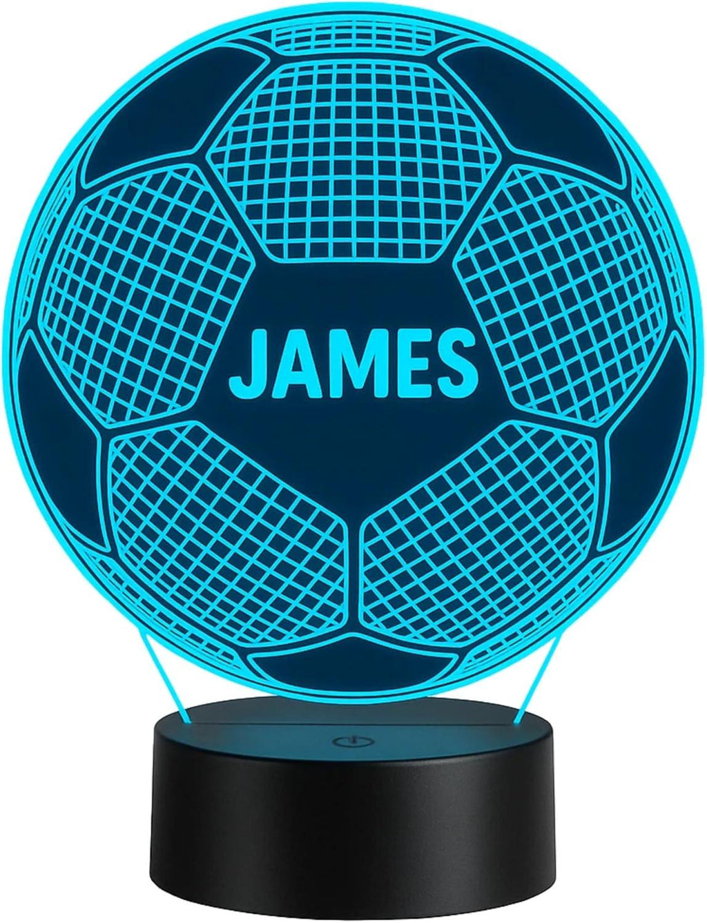 Personalised Football Night Light, Custom Name LED Lamp, Bedroom Decor