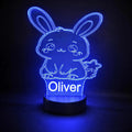 Personalized Bunny Night Light | Color Changing LED Kids Name Lamp
