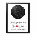 Personalized Star Map Print - The Night We Met, Anniversary Gift
