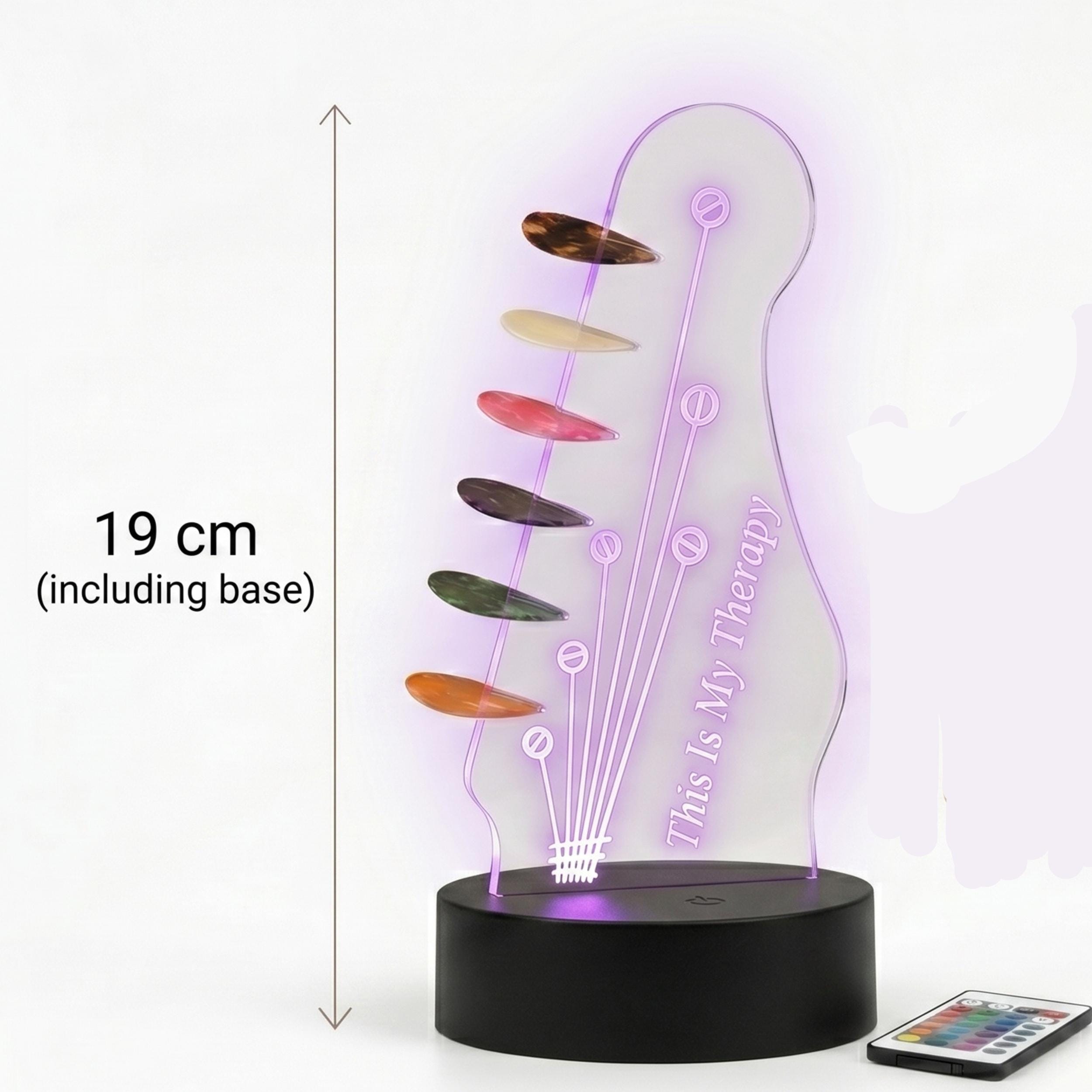 LED Guitar Pick Holder Lamp, Acrylic Display for Musicians