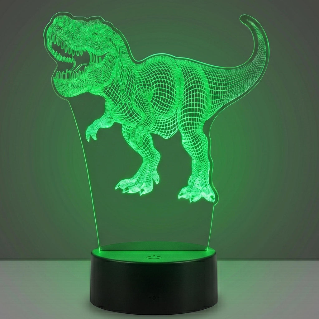 Personalised T-Rex Night Light – Custom Name LED Lamp, Dinosaur Bedroom Decor