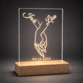 Personalised Couple Night Light – Hands Holding Acrylic LED Lamp, Romantic Bedroom Decor